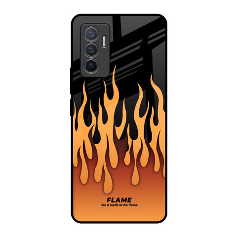 Fire Flame Glossy Case for Vivo V23e 5G