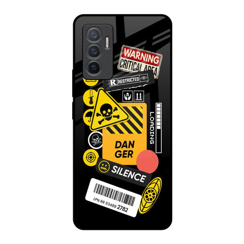Danger Signs Glossy Case for Vivo V23e 5G