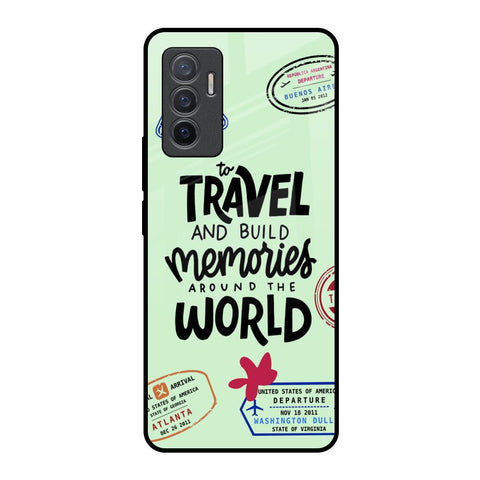 Travel Stamps Glossy Case for Vivo V23e 5G