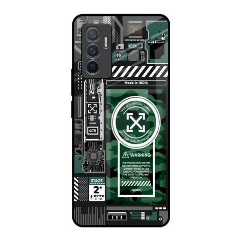 Green Camo Circuit Glossy Case for Vivo V23e 5G