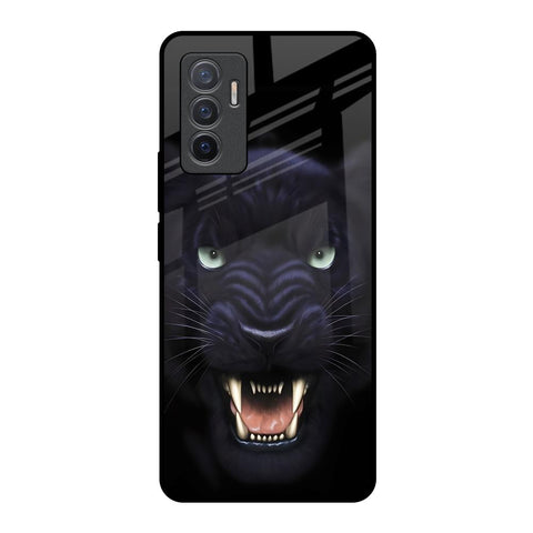 Angry Black Leopard Glossy Case for Vivo V23e 5G