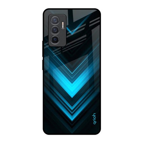 Vertical Blue Arrow Glossy Case For Vivo V23e 5G