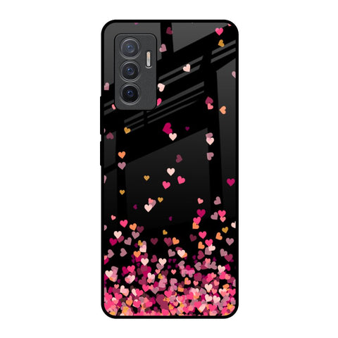 Heart Rain Fall Glossy Case For Vivo V23e 5G