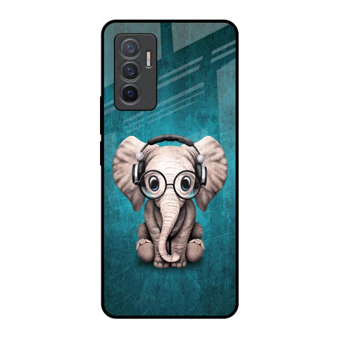 Adorable Baby Elephant Glossy Case For Vivo V23e 5G