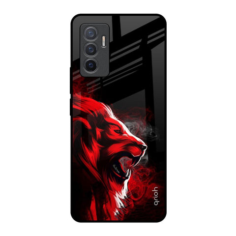 Red Angry Lion Glossy Case for Vivo V23e 5G