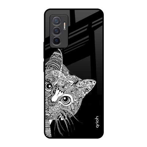 Kitten Mandala Glossy Case for Vivo V23e 5G