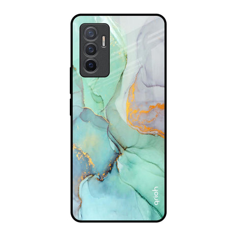 Green Marble Glossy Case for Vivo V23e 5G