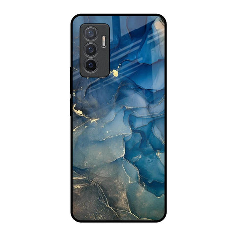Blue Cool Marble Glossy Case for Vivo V23e 5G