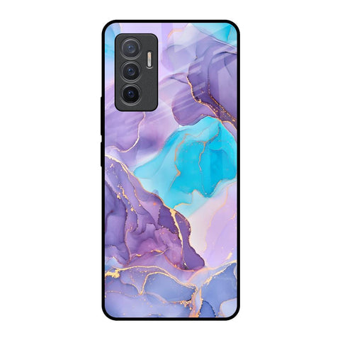 Alcohol ink Marble Glossy Case for Vivo V23e 5G