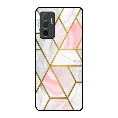 Geometrical Marble Glossy Case for Vivo V23e 5G