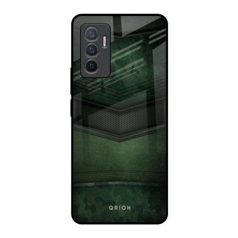 Green Leather Glossy Case for Vivo V23e 5G