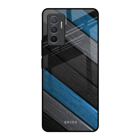 Multicolor Wooden Effect Glossy Case for Vivo V23e 5G