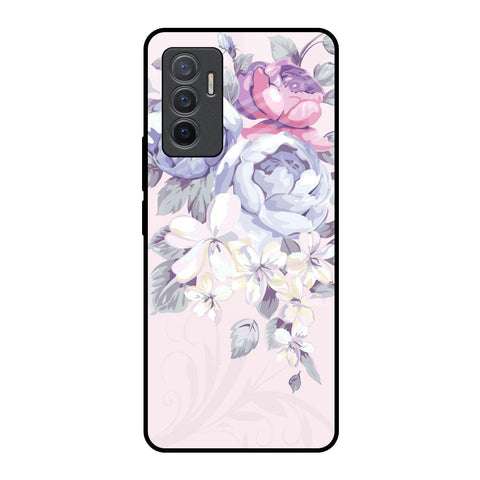 Elegant Floral Glossy Case for Vivo V23e 5G