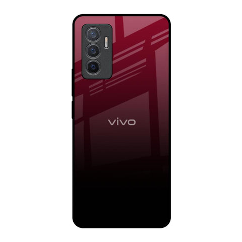 Wine Red Glossy Case For Vivo V23e 5G