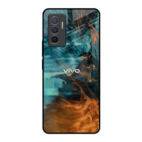 Golden Splash Glossy Case for Vivo V23e 5G