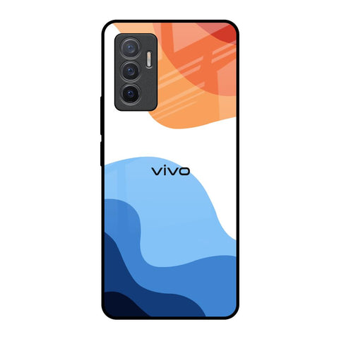 Wavy Color Pattern Glossy Case for Vivo V23e 5G
