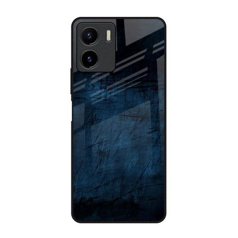 Dark Blue Grunge Glossy Case for Vivo Y15s