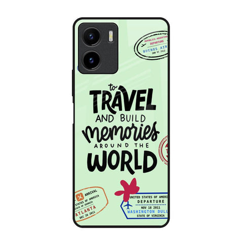 Travel Stamps Glossy Case for Vivo Y15s