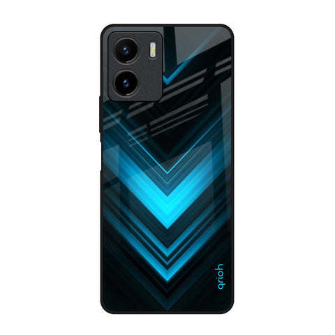 Vertical Blue Arrow Glossy Case For Vivo Y15s