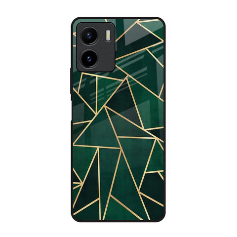 Abstract Green Glossy Case For Vivo Y15s