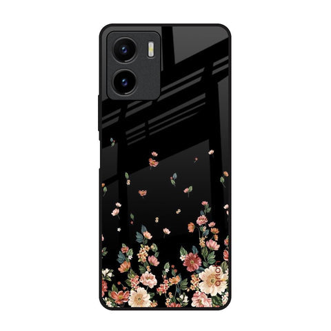 Floating Floral Print Glossy Case for Vivo Y15s
