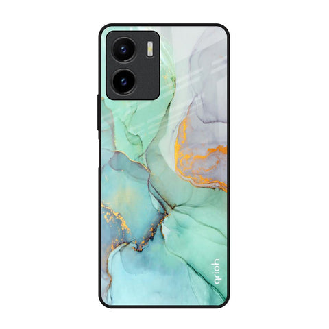 Green Marble Glossy Case for Vivo Y15s