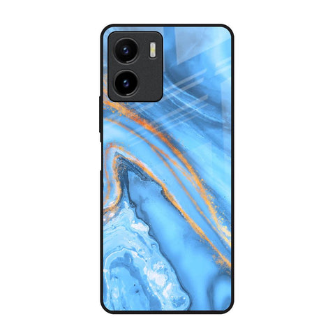 Vibrant Blue Marble Glossy Case for Vivo Y15s