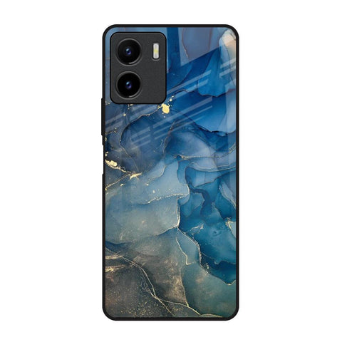 Blue Cool Marble Glossy Case for Vivo Y15s