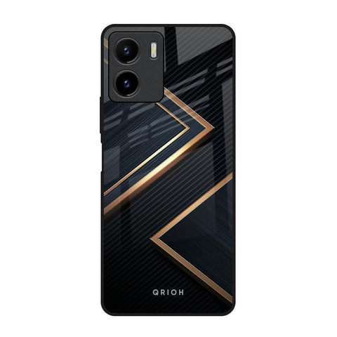 Sleek Golden & Navy Glossy Case for Vivo Y15s