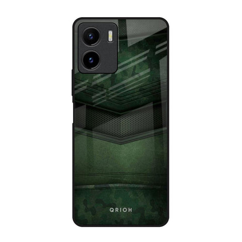 Green Leather Glossy Case for Vivo Y15s