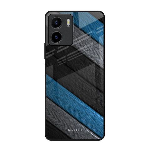 Multicolor Wooden Effect Glossy Case for Vivo Y15s
