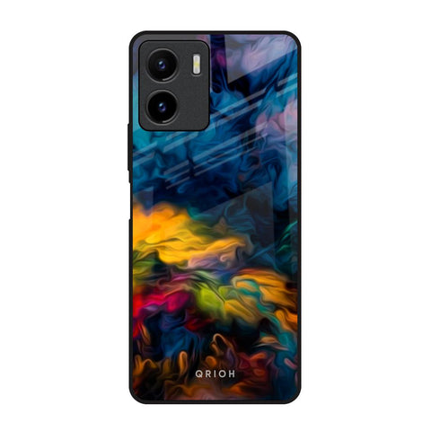 Multicolor Oil Painting Glossy Case for Vivo Y15s