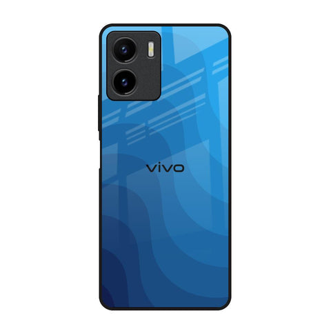 Blue Wave Abstract Glossy Case for Vivo Y15s