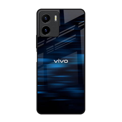 Blue Rough Abstract Glossy Case for Vivo Y15s