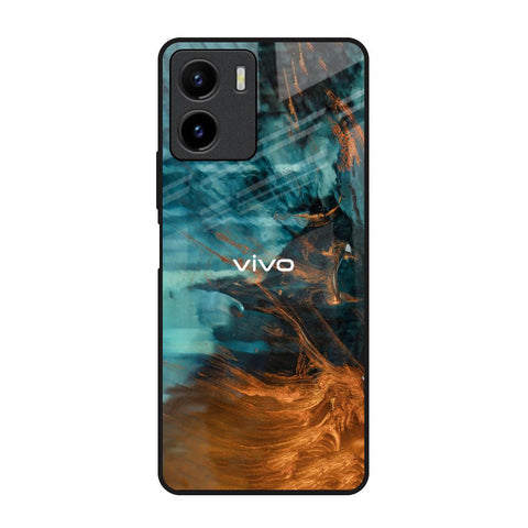 Golden Splash Glossy Case for Vivo Y15s