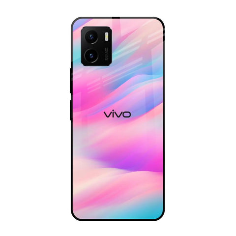 Colorful Waves Glossy case for Vivo Y15s