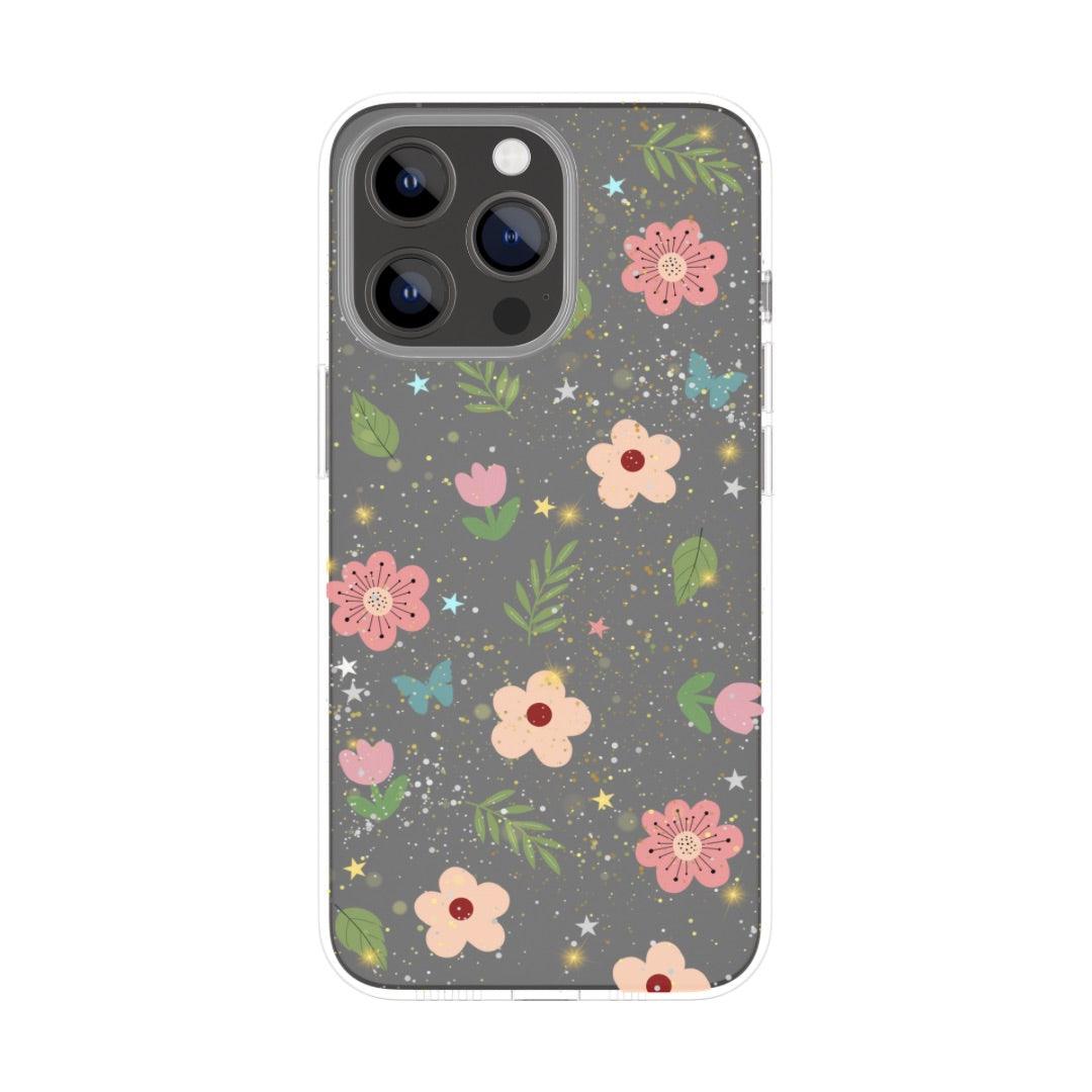 Floral Glitter & Sparkle Clear Case - Case On