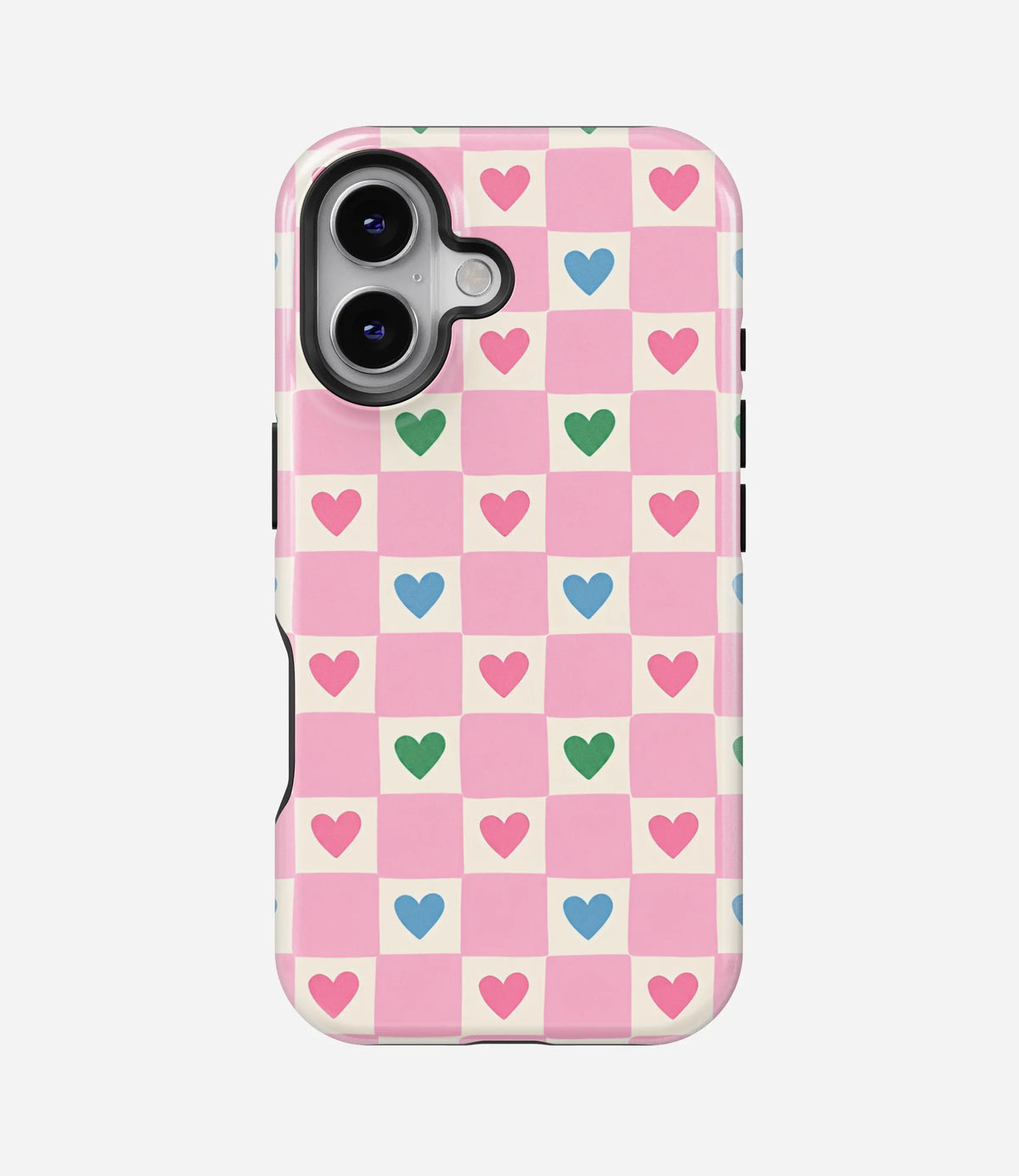 Love Grid Premium Tough Shining Phone Case (Double Layer) Available For All iPhone Models