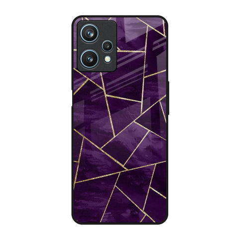 Geometric Purple Glossy Case For Realme 9 Pro 5G