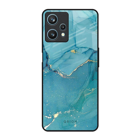 Blue Golden Glitter Glossy Case for Realme 9 Pro 5G