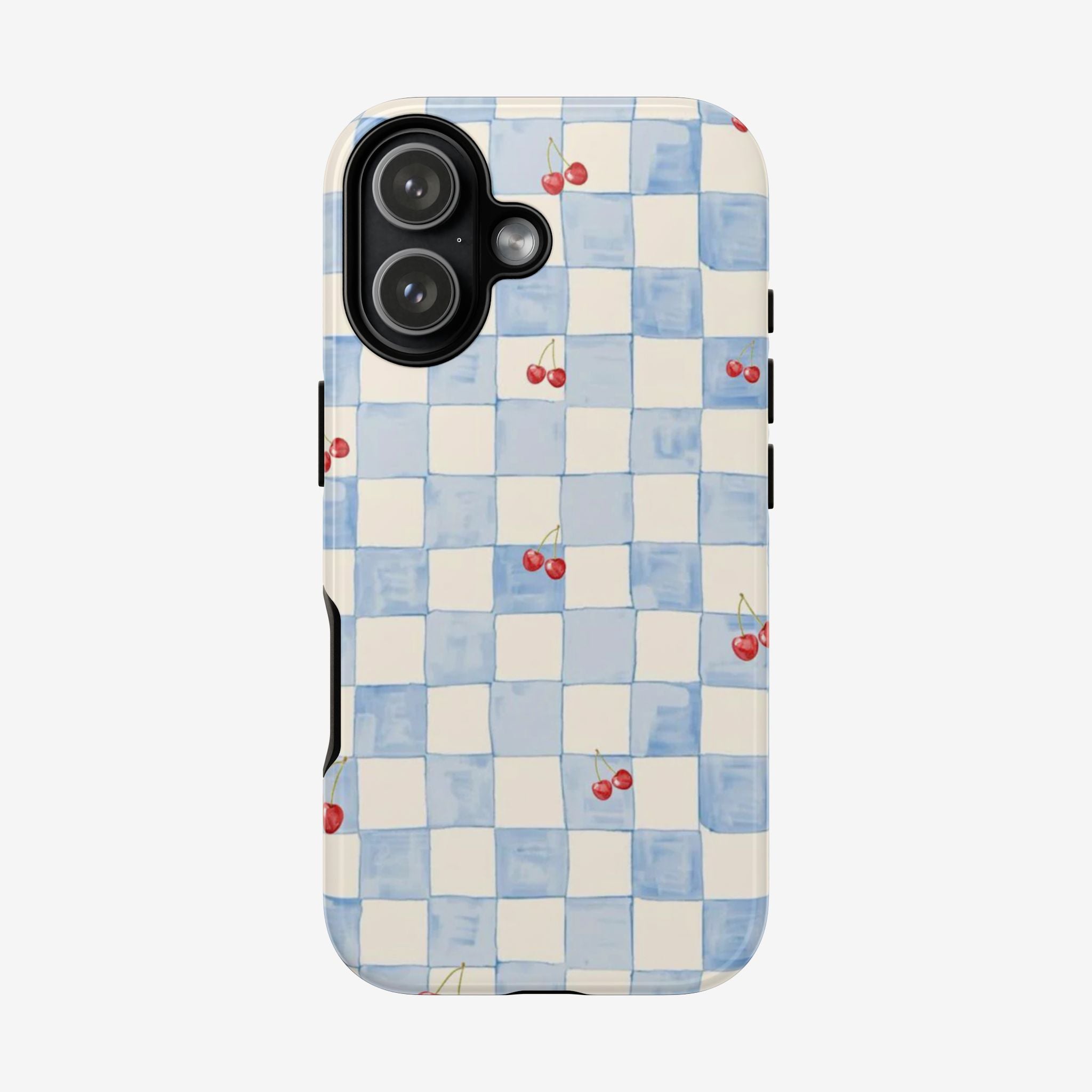 Cherry Check Tough Case  Available For All iPhone Models