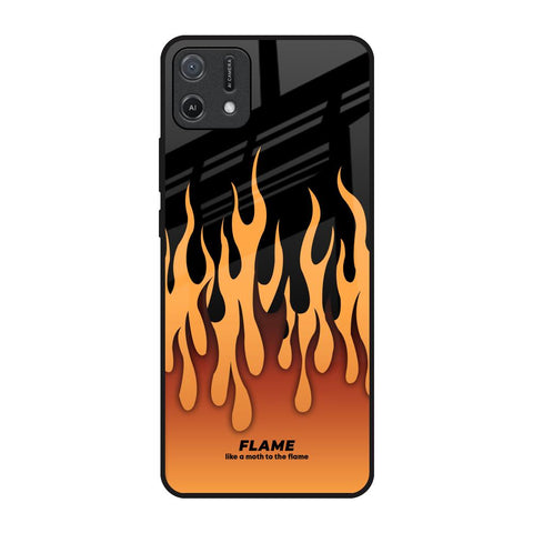 Fire Flame Glossy Case for Oppo A16K