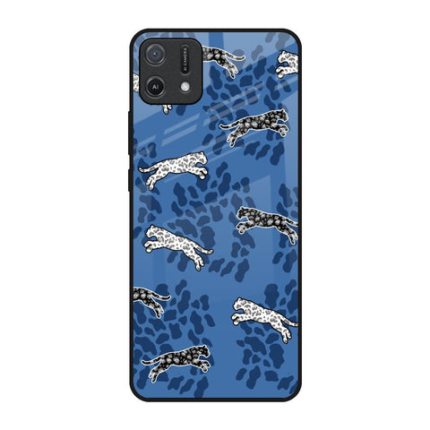 Blue Cheetah Glossy Case for Oppo A16K