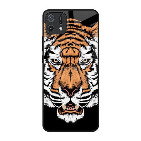 Angry Tiger Glossy Case For Oppo A16K