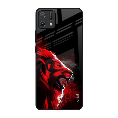 Red Angry Lion Glossy Case for Oppo A16K