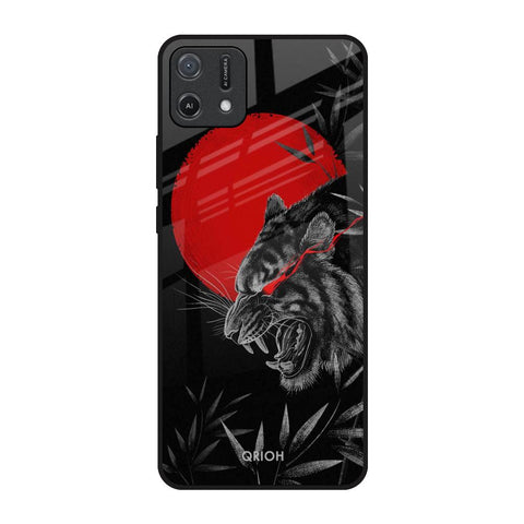 Red Moon Tiger Glossy Case for Oppo A16K