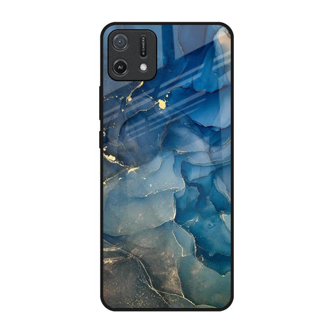 Blue Cool Marble Glossy Case for Oppo A16K