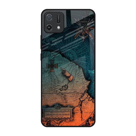 Geographical Map Glossy Case for Oppo A16K