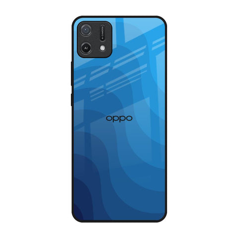 Blue Wave Abstract Glossy Case for Oppo A16K