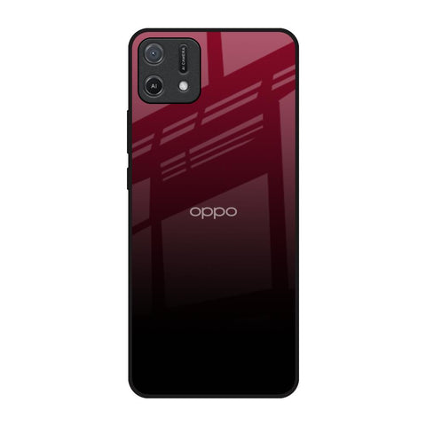 Wine Red Glossy Case For Oppo A16K